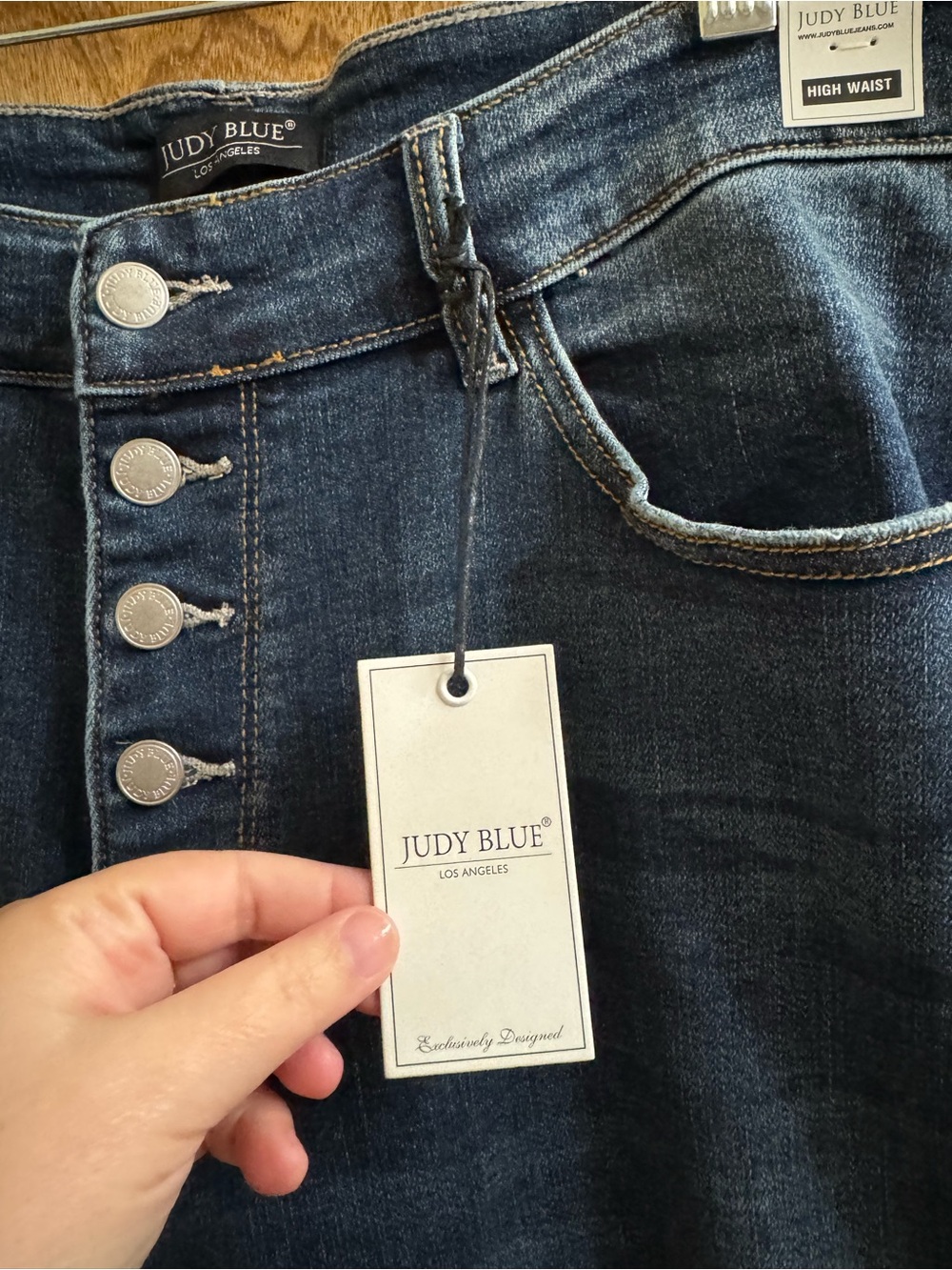 Judy Blue Womens 22W Wide Leg Button Fly High Rise Denim Jeans Stretch NEW NWT - Picture 5 of 11